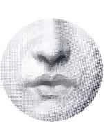 Fornasetti assiette Face à imprimé graphique - Blanc