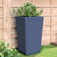 VidaXL Plantenbakken 4 st 32,5x32,5x57 cm polypropeen grijs
