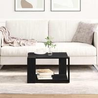 Salontafel Zwart eiken 85 x 55 x 31 cm Bewerkt hout