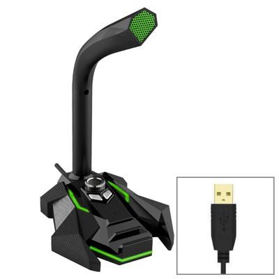 GK Desktop omnidirectionele USB Wired Dual Mic condensator microfoon ingebouwde geluidskaart compatibel met PC/Mac voor live uitzending show KTV