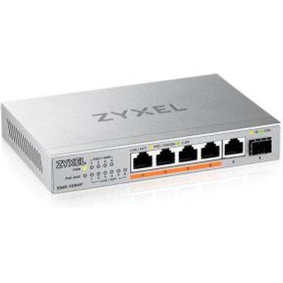 Zyxel XMG-105HP Unmanaged 2.5G Ethernet (100/1000/2500) Power over Ethernet (PoE) Zilver