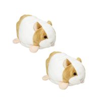 Set van 2x stuks pluche hamsters knuffels van 10 cm