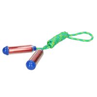 Springtouw - met kunststof handvatten - groen/rood - 210 cm - speelgoed - Springtouwen - thumbnail