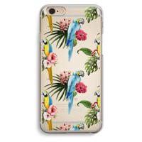 Kleurrijke papegaaien: iPhone 6 / 6S Transparant Hoesje - thumbnail