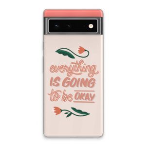 Optimistic flower girl: Google Pixel 6 Transparant Hoesje
