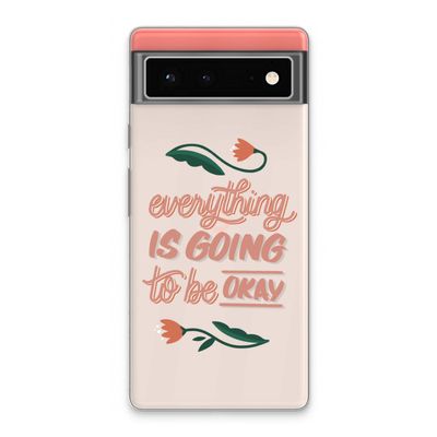 Optimistic flower girl: Google Pixel 6 Transparant Hoesje