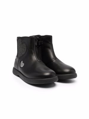 Camper Kids bottines à patch cœur - Noir