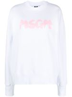 MSGM sweat en coton à logo imprimé - Blanc