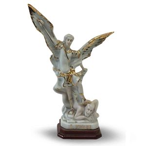 St Michaël Wit/Goudkleurig - 20 cm