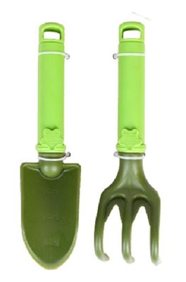 Esschert Design tuingereedschap 22 cm junior groen 2-delig Esschert Design tuingereedschap 22 cm junior groen 2-delig