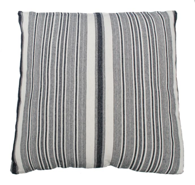 Kussen Streep Donker blauw/Ecru 50x50cm