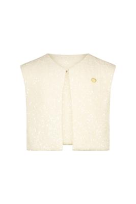 Le Chic Zomer gilet meisjes Ivoor wit - pailletten - Eloise