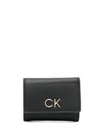 Calvin Klein portefeuille pliant à plaque logo - Noir