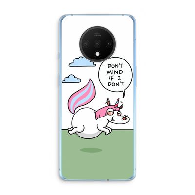 Unicorn: OnePlus 7T Transparant Hoesje