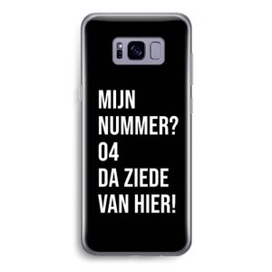 Da ziede van hier - Zwart: Samsung Galaxy S8 Transparant Hoesje