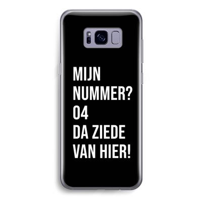 Da ziede van hier - Zwart: Samsung Galaxy S8 Transparant Hoesje
