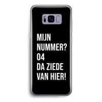 Da ziede van hier - Zwart: Samsung Galaxy S8 Transparant Hoesje