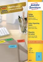 Etiket avery 3471 210x297mm a4 blauw 100st | 5 stuks