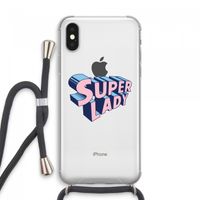 Superlady: iPhone XS Max Transparant Hoesje met koord
