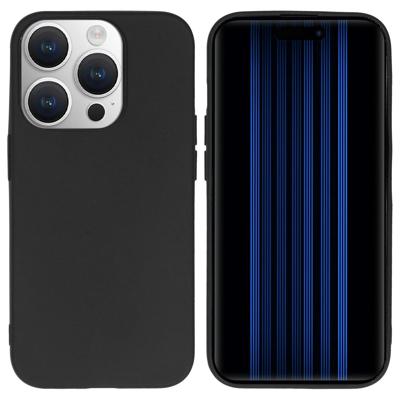 Accezz Color Backcover iPhone 15 Pro Telefoonhoesje Zwart