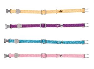 TRIXIE HALSBAND KAT GLITTER MET KUNSTSTOF SLUITING ASSORTI