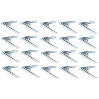 Zeilklem - 20x - zeilclip - metaal - 10 cm - Klemmen voor dekzeilen