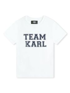 Karl Lagerfeld Kids t-shirt en coton biologique à slogan imprimé - Blanc