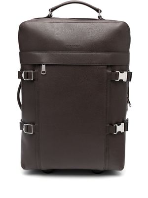 Orciani porte-documents en cuir à logo embossé - Marron
