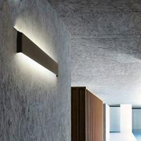 Moderne minimalistische woonkamer hal trap schans LED muur lamp creatieve decoratie verlichting lampenkap kleur: zwart-30cm 12W (wit licht)