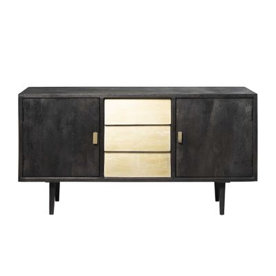 Rootsmann Dressoir mangohout messing Rootsmann Dressoir mangohout messing