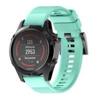 Snelle verwijderbare siliconen polsband voor fenix 5 22mm (mintgroen)