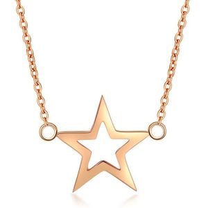 Dames ketting Cilla Jewels Edelstaal Verguld Star Rose