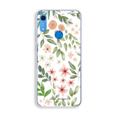 Botanical sweet flower heaven: Huawei Y6s Transparant Hoesje