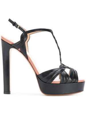 Francesco Russo sandales 130 à bride salomé - Noir