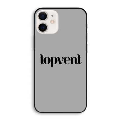 Topvent Grijs Zwart: iPhone 12 Biologisch afbreekbaar hoesje