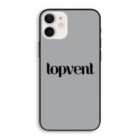 Topvent Grijs Zwart: iPhone 12 Biologisch afbreekbaar hoesje