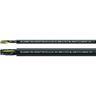 Helukabel 24389-1000 Geleiderkettingkabel M-SPEED 500-C-PUR UL 5 G 1 mm² Zwart 1000 m
