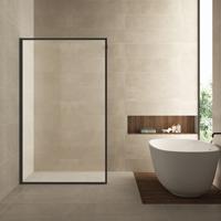 Wiesbaden Square Inloopdouche 110x200 cm - Nano Coating - Helder Glas/Mat Zwart