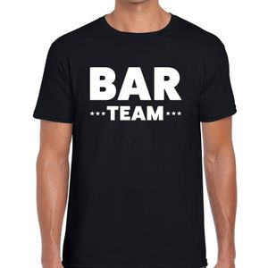 Bar team / personeel tekst t-shirt zwart heren