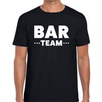 Bar team / personeel tekst t-shirt zwart heren - thumbnail