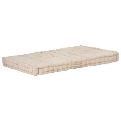 Palletvloerkussen 120x80x10 cm katoen beige