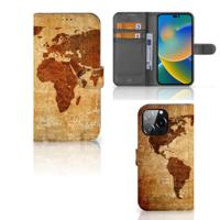 iPhone 14 Pro Max | Flip Cover | Wereldkaart