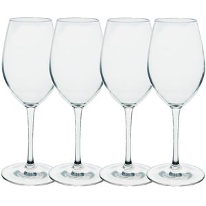 Set van 10x stuks onbreekbare kunststof camping wijnglazen voor witte wijn 265 ml