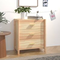 Dressoir 62x38x70 cm bewerkt hout - thumbnail