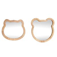 Wandspiegel Home ESPRIT Natuurlijk 40 x 3 x 42 cm 40 x 3 x 43 cm (2 Stuks)