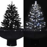 VidaXL Kerstboom sneeuwend met paraplubasis 75 cm pvc zwart