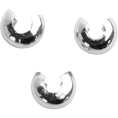 Creativ Company Metalen hoes, d 5 mm, verzilverd, 50 stuk/ 1 doos
