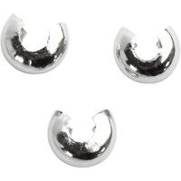 Creativ Company Metalen hoes, d 5 mm, verzilverd, 50 stuk/ 1 doos