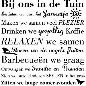 Bij ons in de tuin - Muursticker