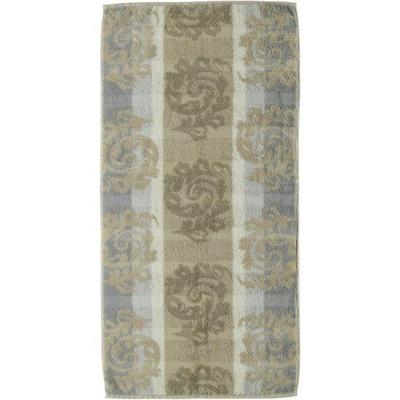 Cawö Cawo Cashmere Jacquard Handdoek Zand 50x100